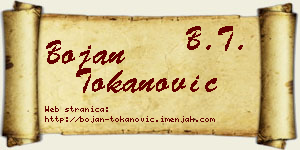 Bojan Tokanović vizit kartica